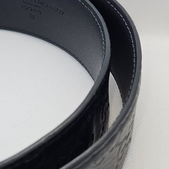 Gucci Black leather Guccissima Belt - Picture 3 of 9